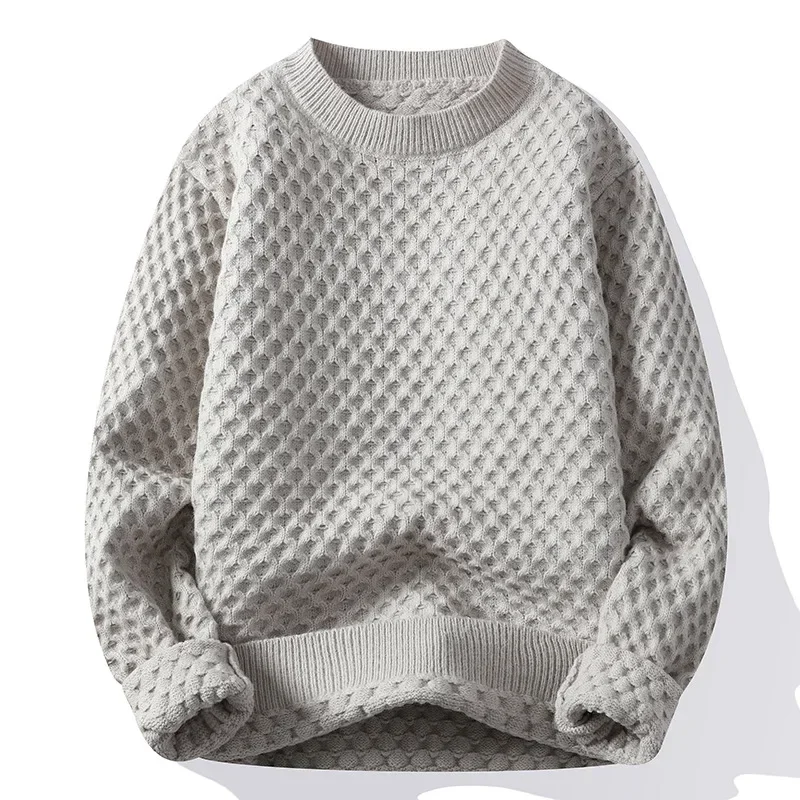 

Sweater 2023 Winter New Men's Solid Color Loose Warm Pullover Versatile