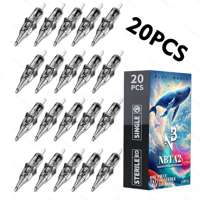 Disposable Sterile Tattoo Cartridge Needles 20Pcs Self-Locking Tattoo Needle Supplies