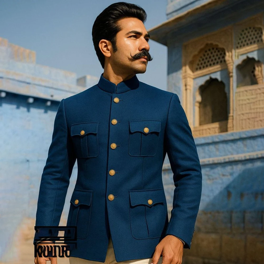 

Высокое качество, комплект из двух предметов, куртка, брюки, элегантная узкая мужская одежда с лацканами-стойкой, мужские костюмы по индивидуальному заказу, наряды