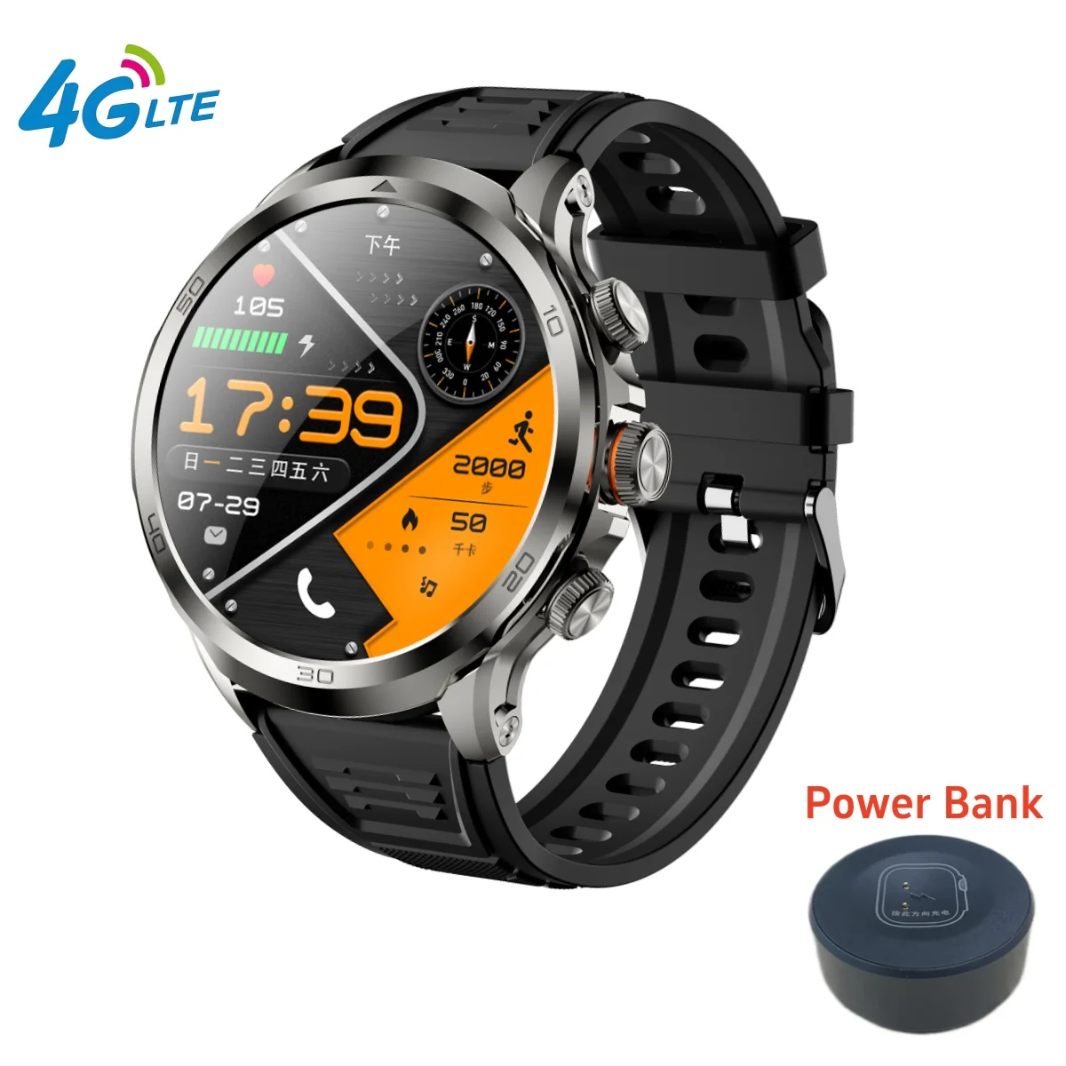 

Новое поступление 4G Full Netcom 128 ГБ Смарт-часы Android 9.0 с Power Bank 1,95-дюймовый Amoled Экран Камера GPS WIFI Смарт-часы Мужчины