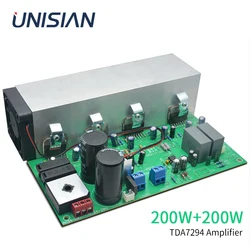 UNISIAN 200W+200W TDA7294 Higt Power Amplifier Board 2.0 Channels Class-AB Audio Amplifiers with Fan