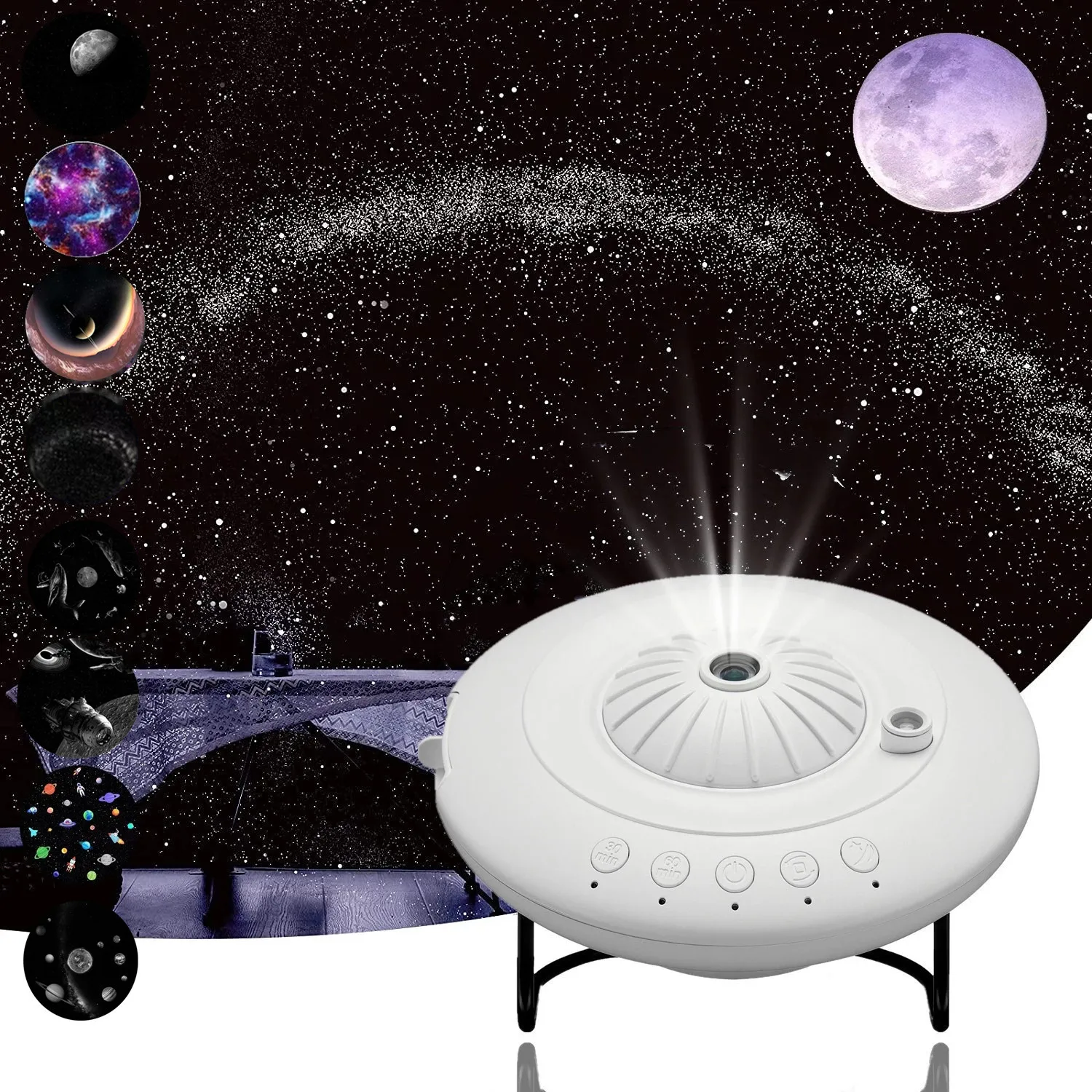 Imagem -02 - Led Ufo Star Projector em Luz Noturna Galáxia Estrelado Céu Recarregável Lâmpada Quarto Decoração de Teto Crianças