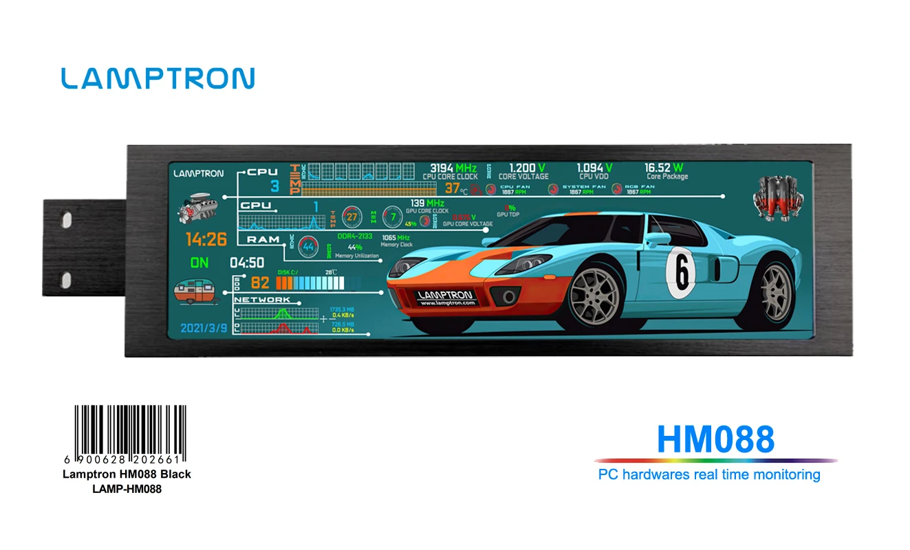 

LAMPTRON HM088 V2 PC hardwares real time monitoring