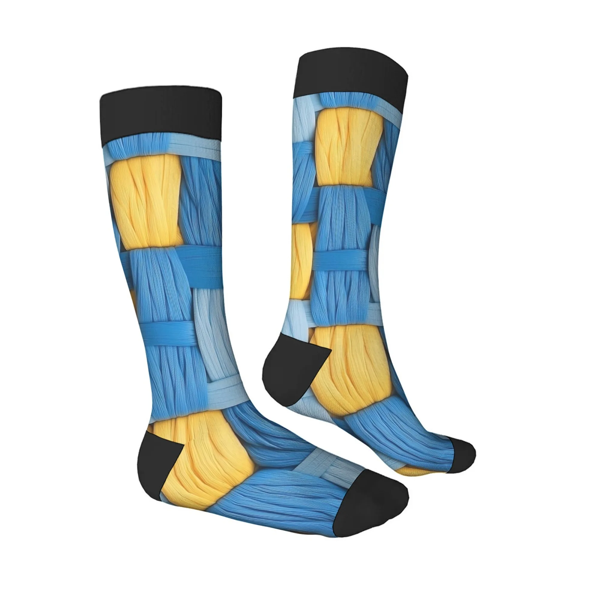 Тканые из нескольких цветов носки в стиле ретро, повседневные модные чулки, теплые дышащие нескользящие носки, подарок унисекс