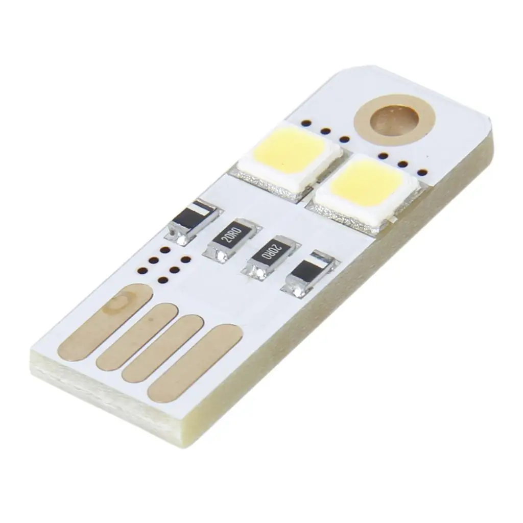 Mini USB 2-LED Night Light Camping Pocket Keychain Computer Toy Lamp Chip DIY