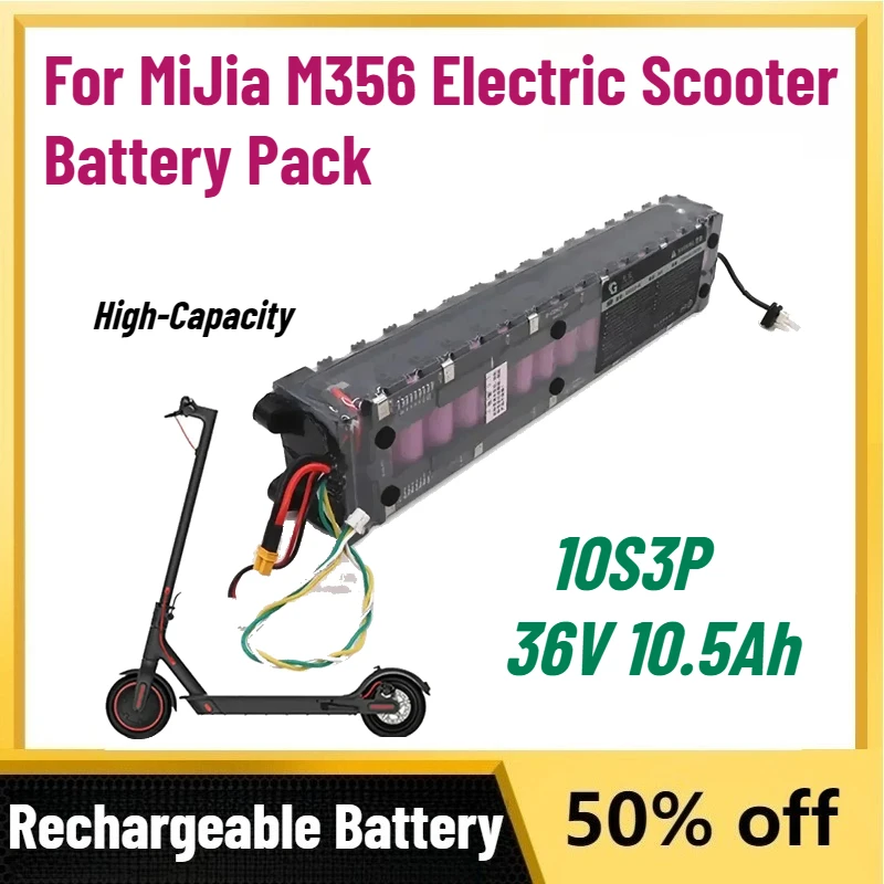 High-Quality 10S3P 36V 10.5Ah 18650 Battery for MiJia M356 Electric Scooter Battery Pack with Waterproof Bluetooth Communication