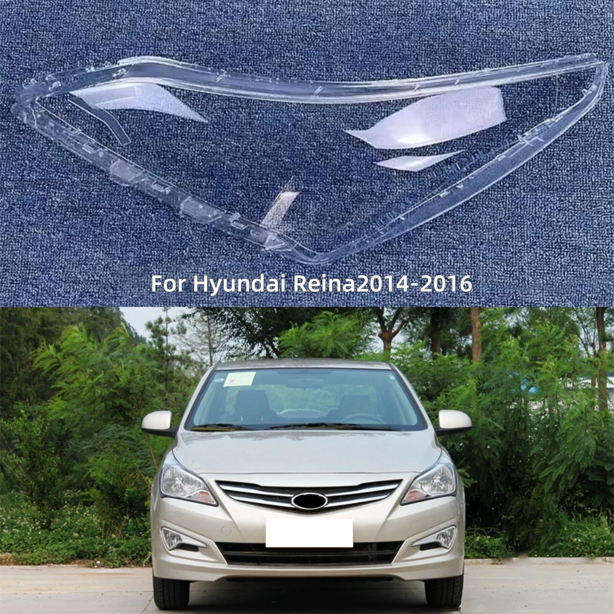 

For Hyundai Reina 2014 2015 2016 Car Gadgets Lampshades Lamp Headlight Shell Lens Car Front Headlight Lens Cover Lights Shell