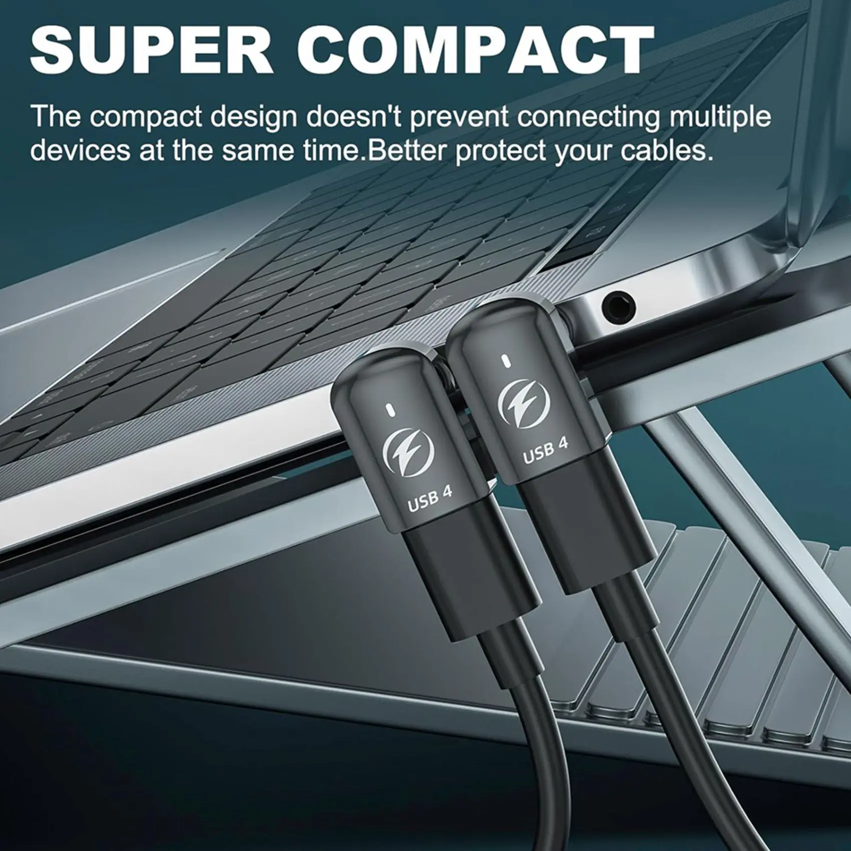 4 قطع محول USB C مغناطيسي 240 وات، محول مغناطيسي USB C 24Pin، 40 جيجابت في الثانية بيانات شحن سريع لـ Thunderbolt 3/4، MacBook Pro