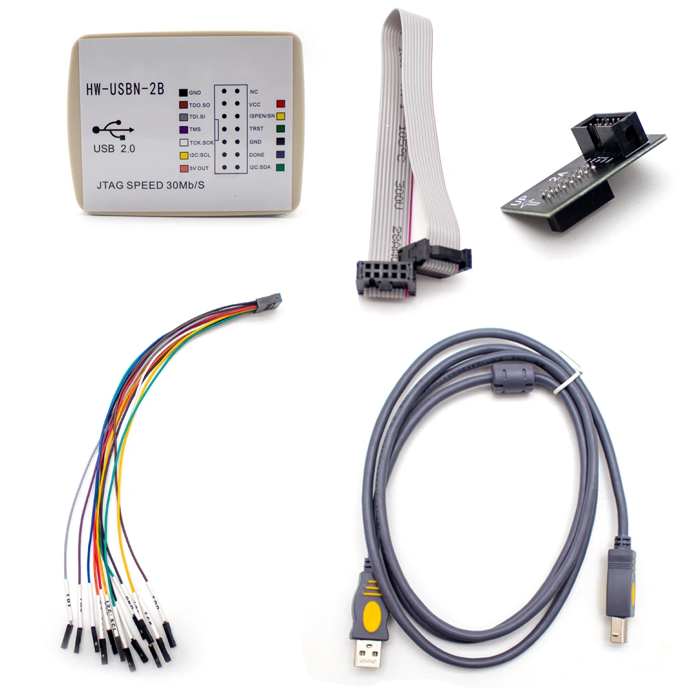 Pengunduh Kisi Programmer Kecepatan Tinggi HW-USBN-2B Fpga Simulator Ispdown Burner 30MB/Dtk I2C Membakar Dua Saluran