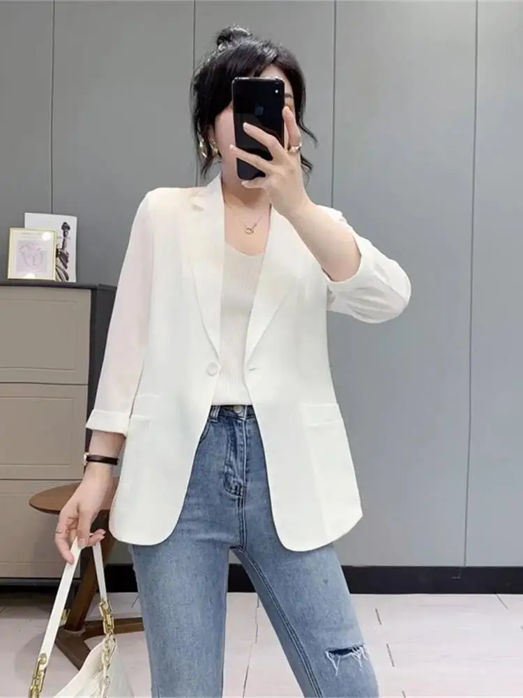 

Облегающий женский летний костюм Jaet, тонкий костюм семи четвертей, защита от солнца, модное китайское производство, новинка 2025, Sle