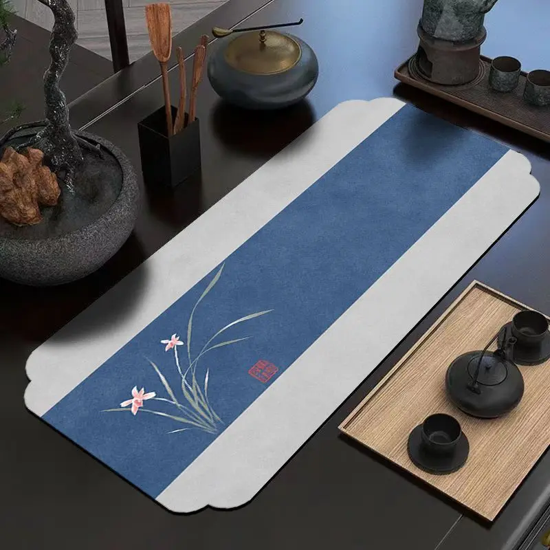 Diatom Mud New Chinese Style Zen Tea Table with Quick Drying and Water Absorption Traditional Home Decoration