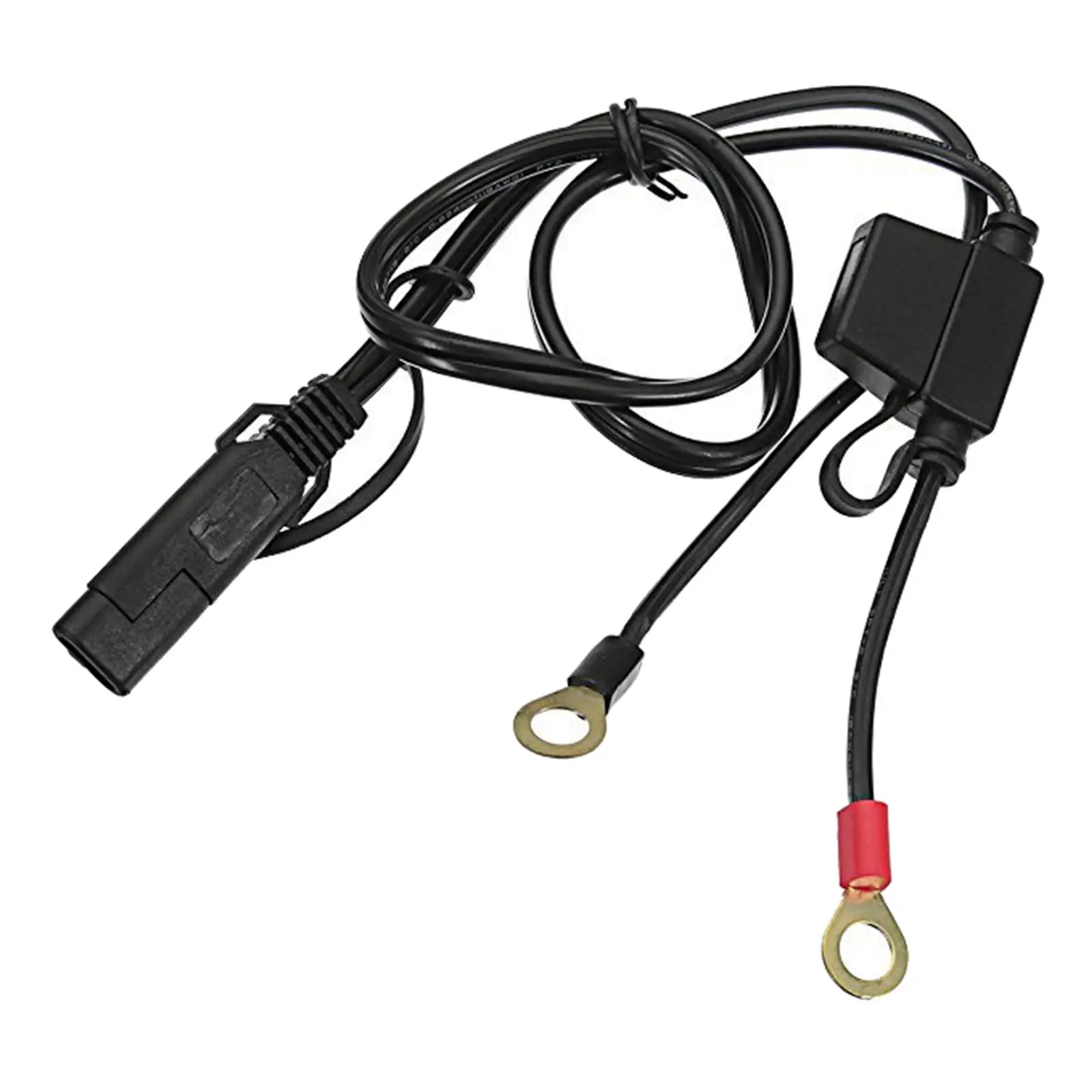 SAE Quick Disconnect Cable O Ring Terminal Harness 10A Fused Power Lead for Motorcycle Battery Accessory Charging