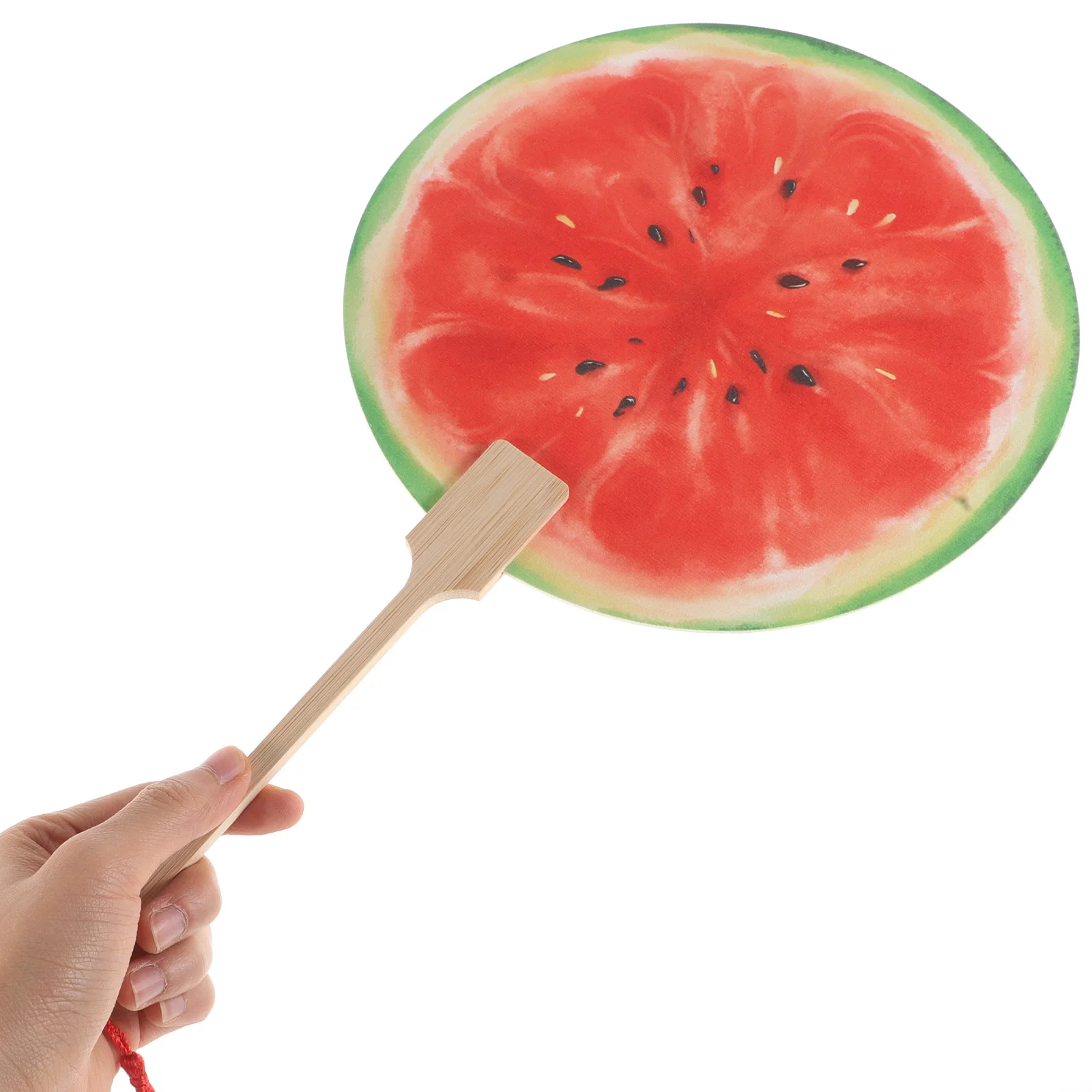 

2Pcs Hand painted Watermelon Fans Realistic Paper Creative Travel Props Chinese Wedding Summer Handheld Fans Red Portable
