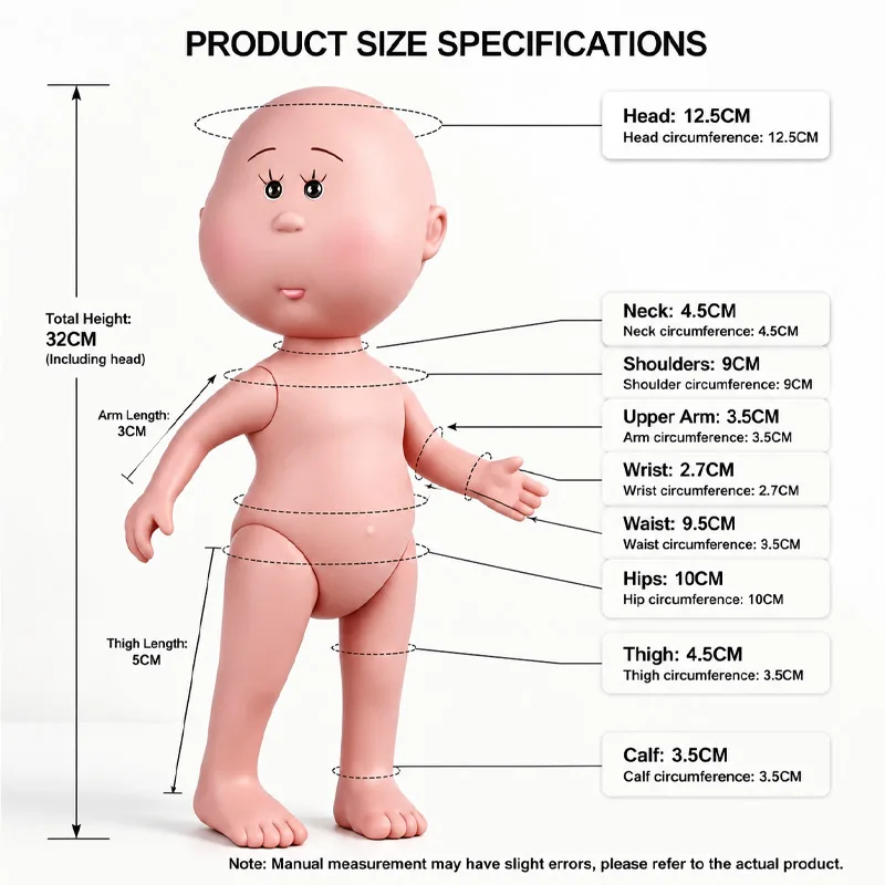 24cm Spanish Mini Doll Diy Dress Up Doll Blank Body Doll Toys Small Potato Doll Cute For Home Decoration Gifts 2026 New
