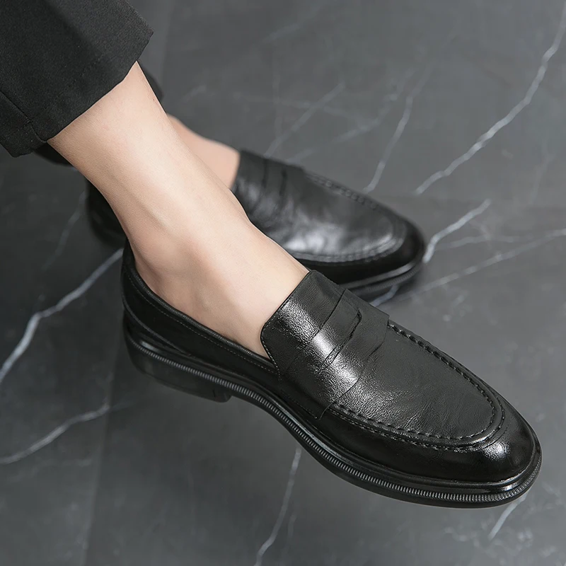 

High Quality Fashionable Loafers Leather Men Business Formal Casual Leather Shoes Spring Men Soft and Comfortable Leather Shoes