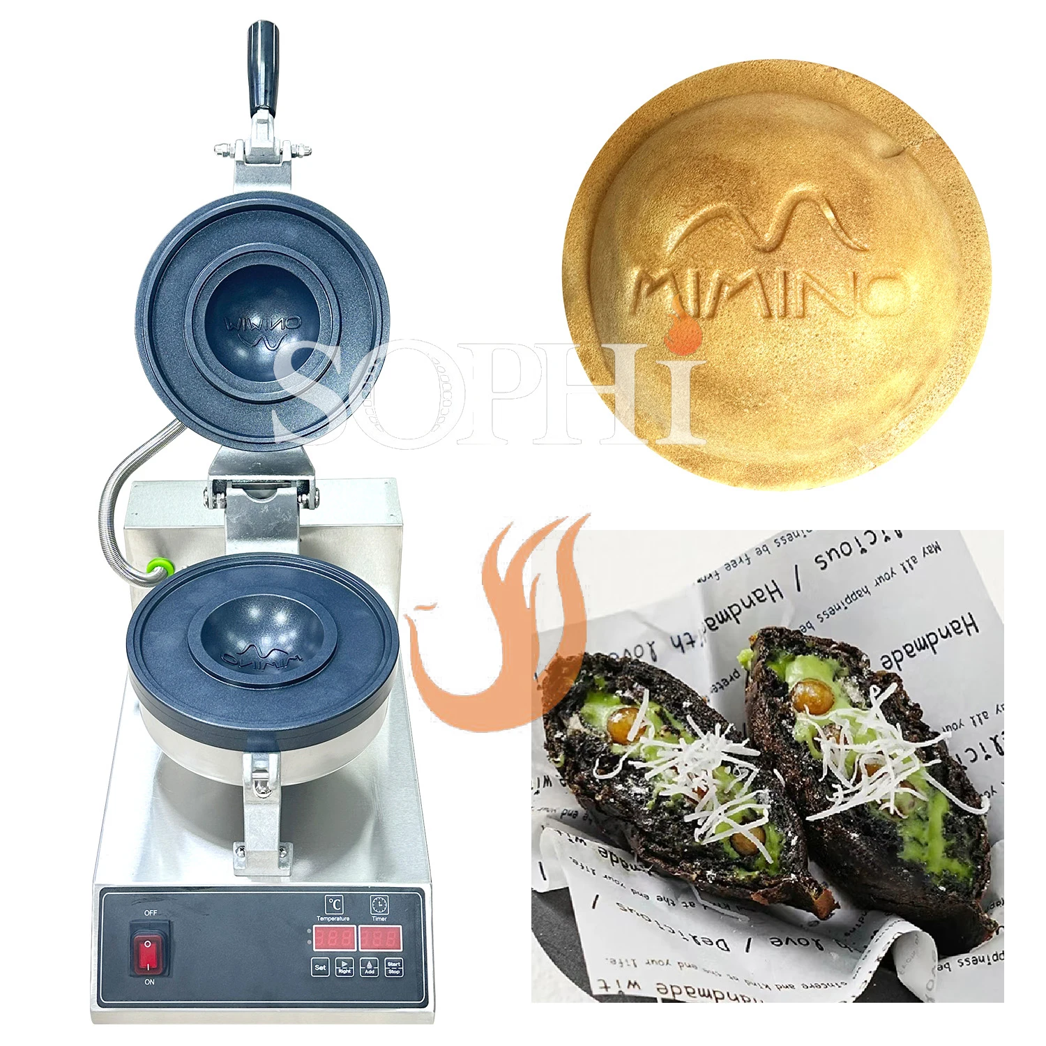 

Custom Mold UFO Burger Machine With Personalized Stamp Panini Press sealed Burger Machine