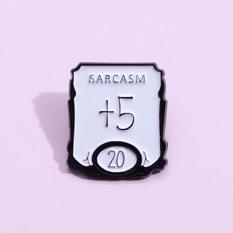 Cosplay Game Sarcasm +5 Digit Enamel Pins Funny Sarcastic Brooches Lapel Badge Clothes Backpack Hat Jewelry Pin Jewelry Gift