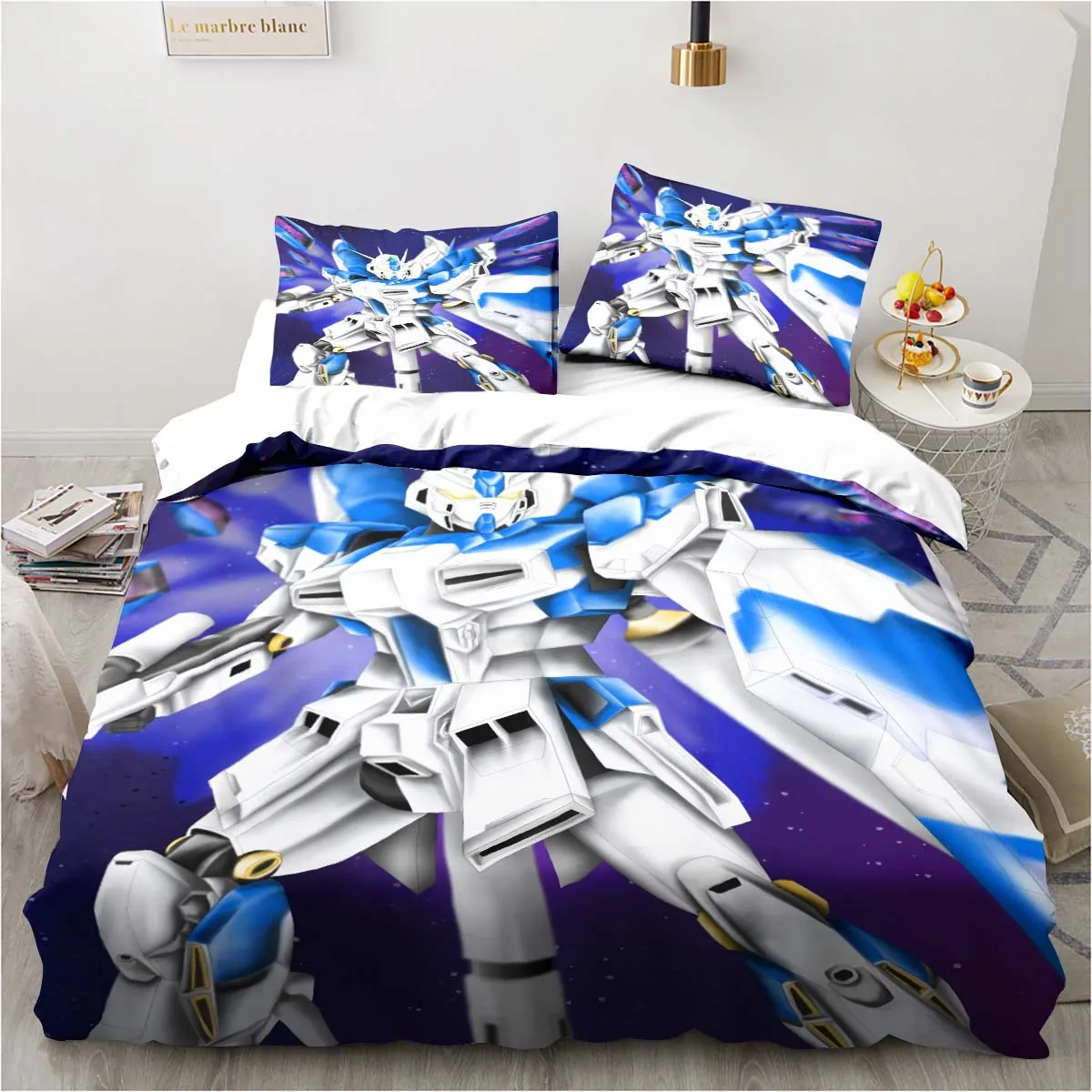 Fashion Anime Robot BANG BRAVERN Home Textile Pillow Case Bed Linen Duvet Covers Kids Comforter Bedding Sets For Home Textiles