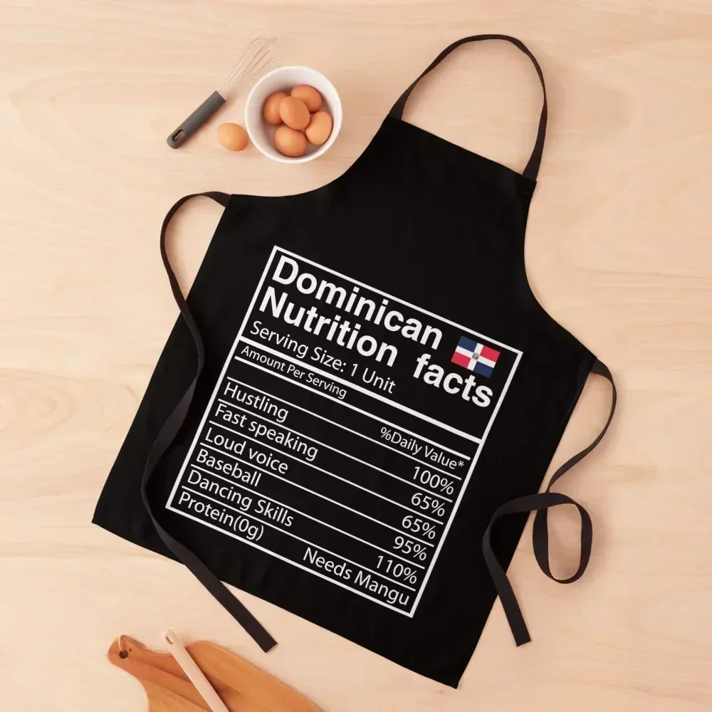 

Funny Dominican Nutrition Facts Cool and Modern Apron Womens Dresses Chef Uniform cleanings For Cooking Apron