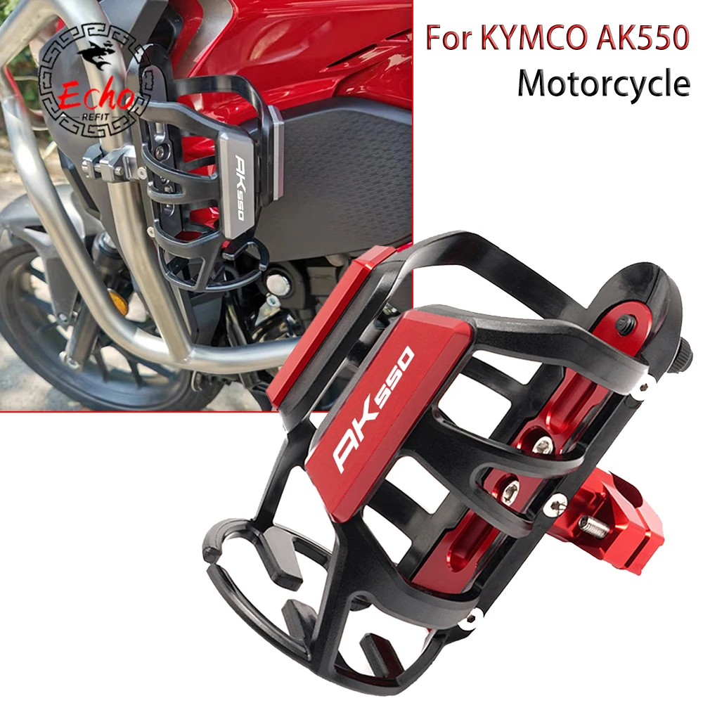 For KYMCO AK550 AK 550 2017-2024 2023 2022 Motorcycle CNC Accessories Beverage Water Bottle Drink With Logo 