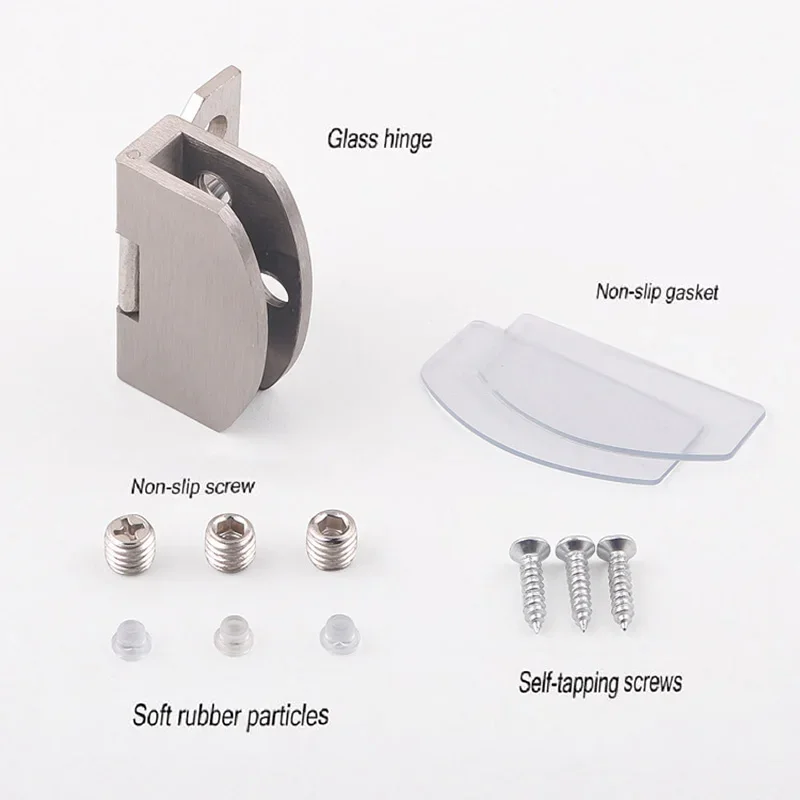 1 Pcs Cake Cabinet Glass Hinge High Quality Punch-free Wine Cabinet Cabinet Glass Hinge Furniture Hardware Accessories