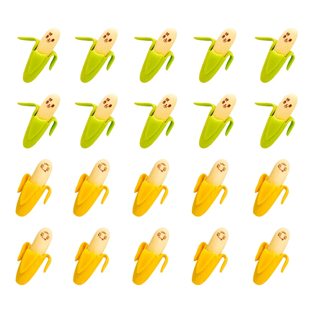 40pcs Portable Cartoon Pencil Erasers Unique Banana Shaped Erasers for Students erasers for kids bulk