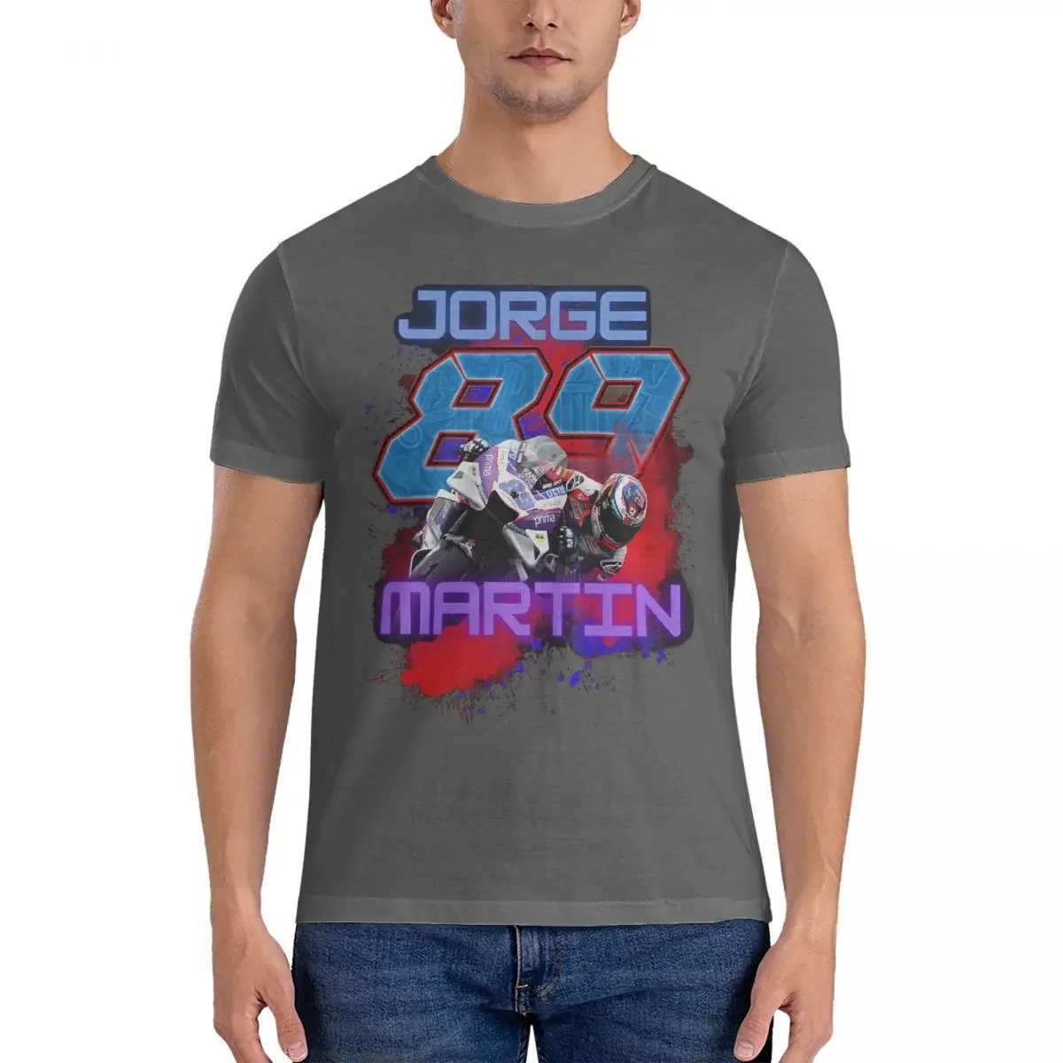 Adult Clothes Jorge Martin Racing T-Shirt Men MOTO The GP Funny Cotton Tees O Neck Short Sleeve T Shirts new in tops & tees2024