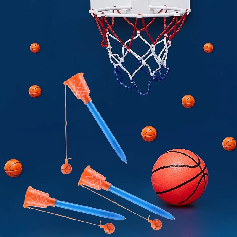 Basketball Hoop Pens,Basketball Party Favors -Sports Novelty Pens With Basketball Toss For Sport Themed Birthday Party