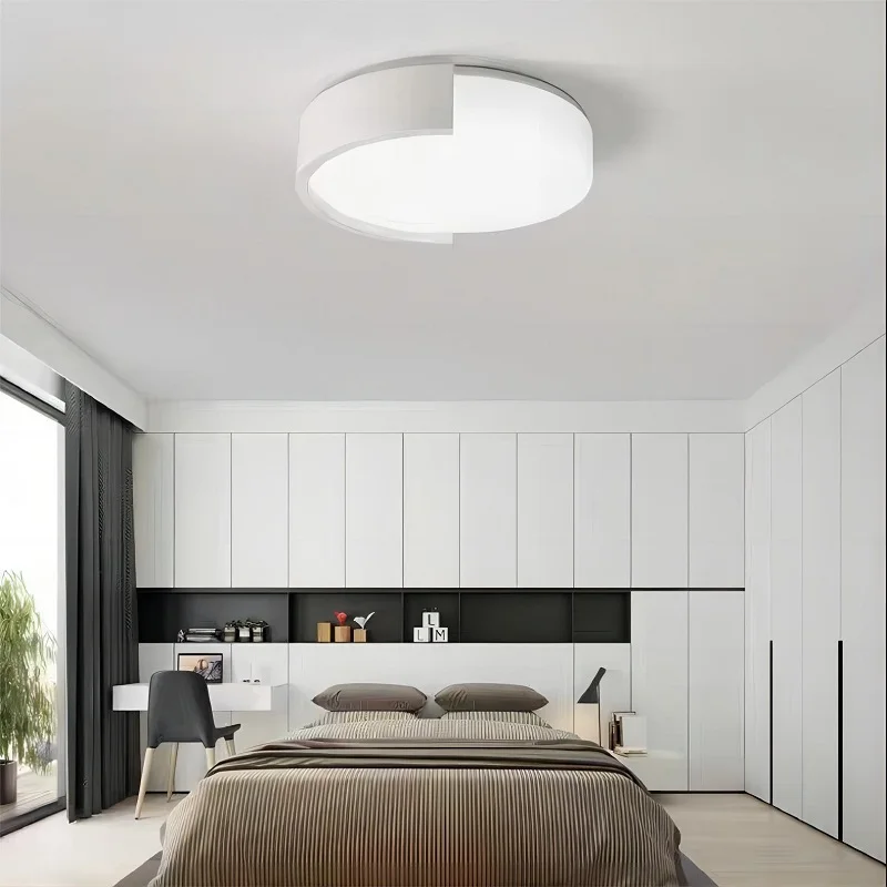 Imagem -02 - Nordic Clássico Led Teto Luz Designer Simples Criativo Sala de Estar Quarto e Estudo Lâmpada Preto e Branco Mais Recente