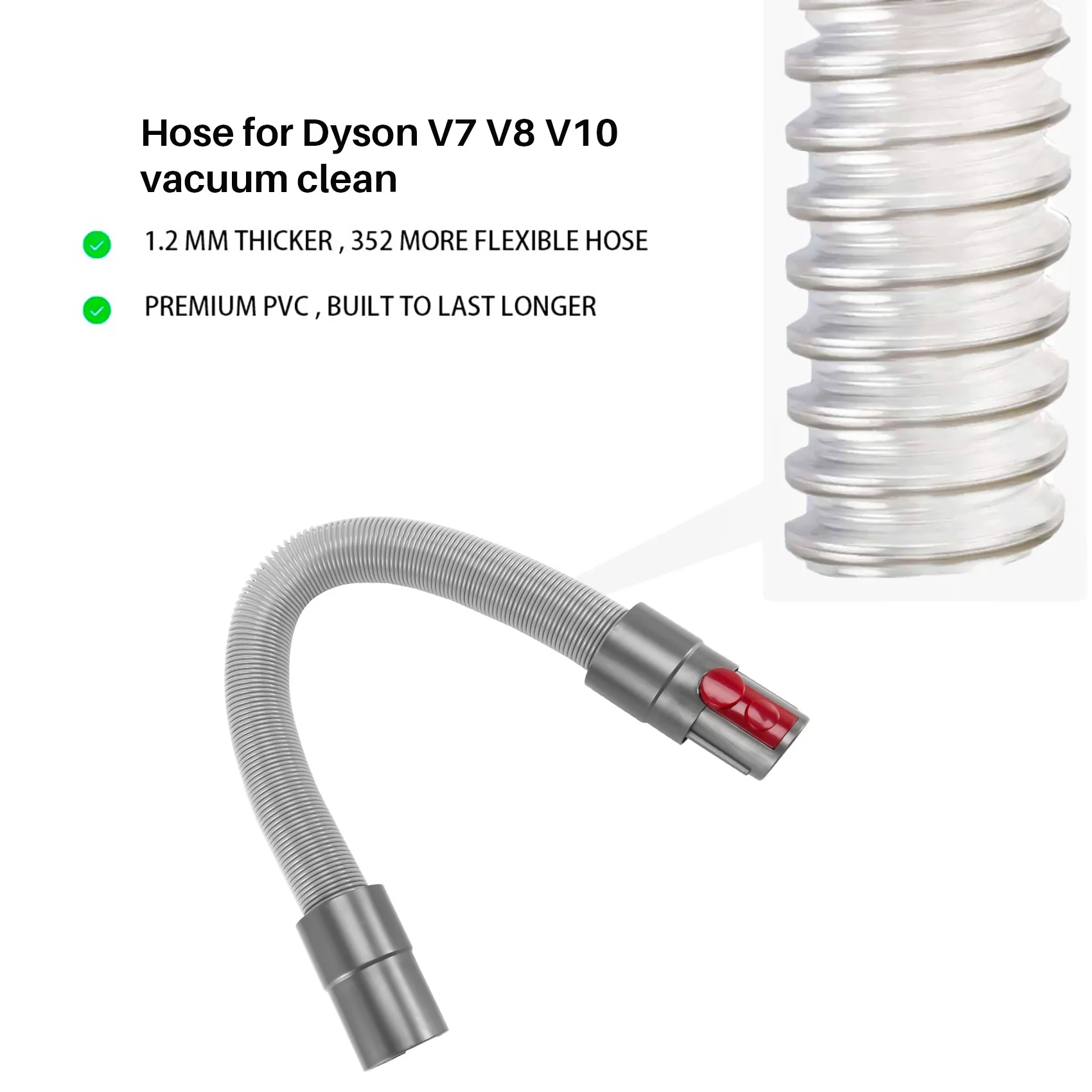 Kit de mangueira de extensão retrátil para aspirador de pó Dyson V7 V8 V10