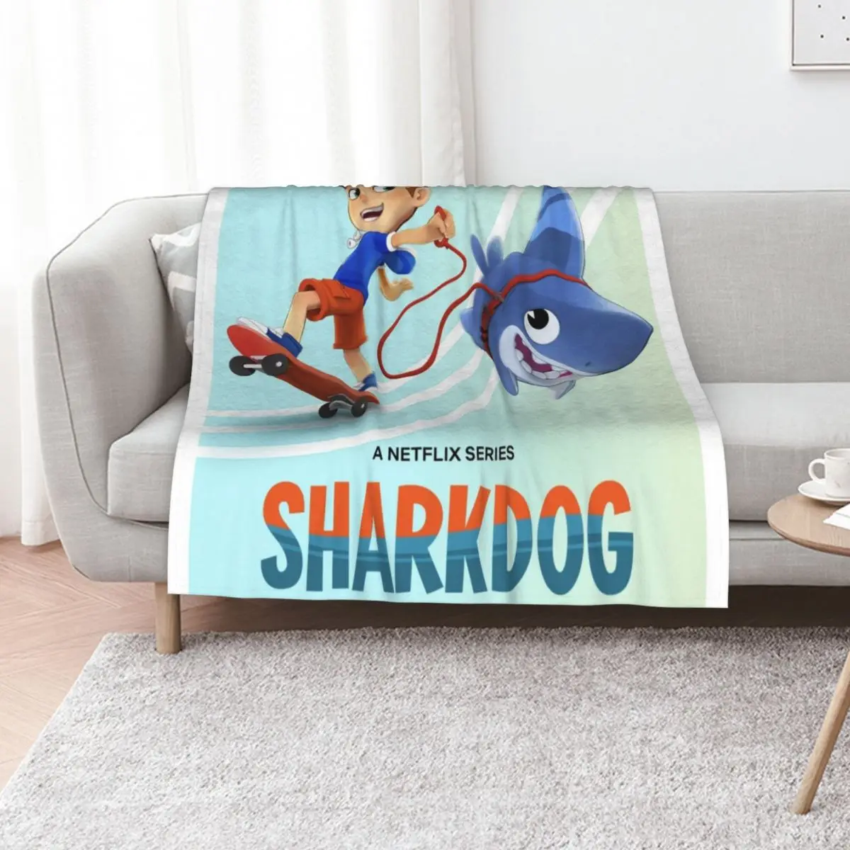 

Sharkdog Throw Blanket Long Lasting Soft Plush Blanket for Daily Use