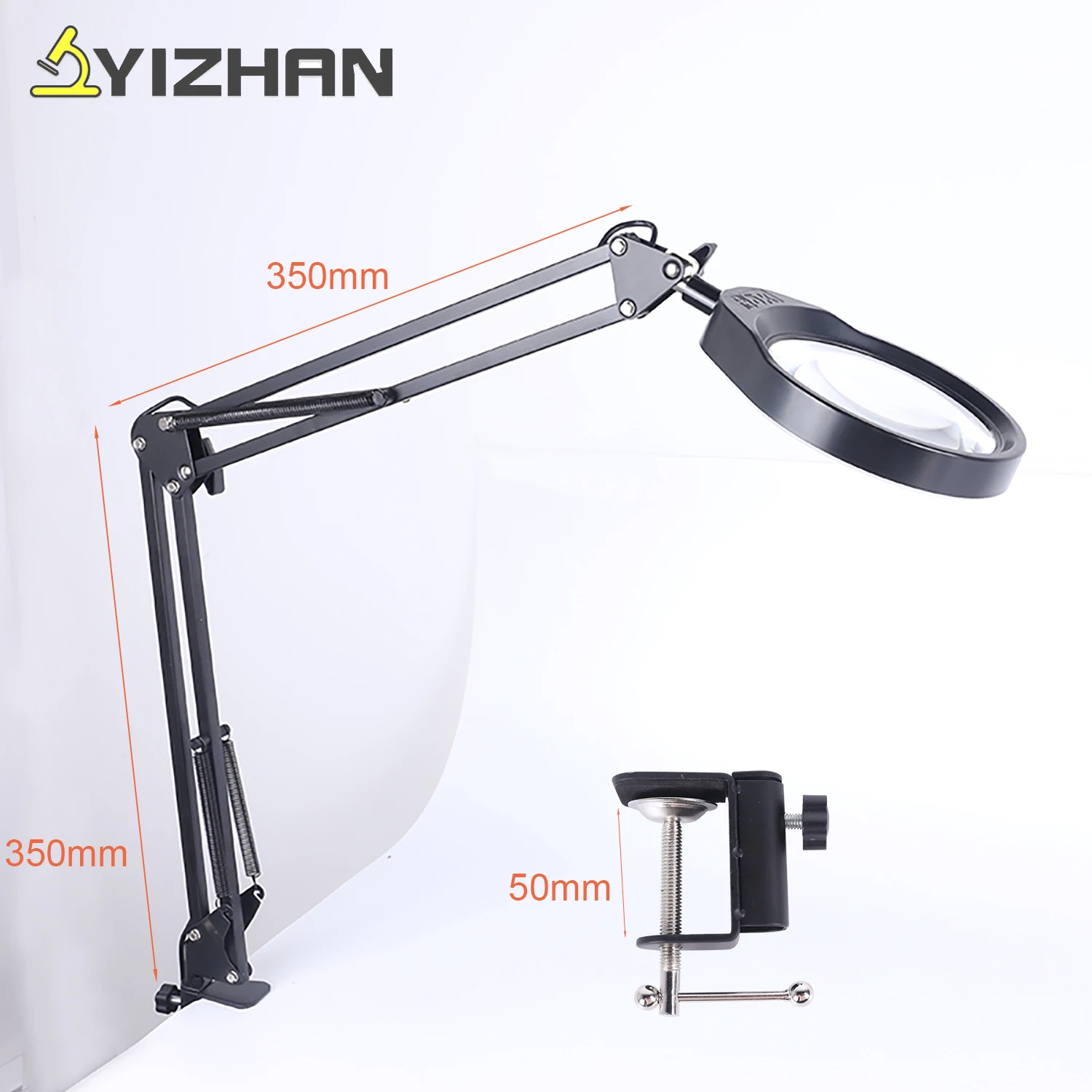 

YIZHAN Illuminated Magnifier 95/127mm Foldable Stand Lamp Magnifying Glass with Light Adjustable Swivel For Phone Jewelry Repair