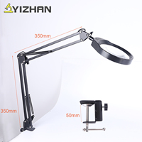 YIZHAN Illuminated Magnifier 95/127mm Foldable Stand Lamp Magnifying Glass with Light Adjustable Swivel For Phone Jewelry Repair