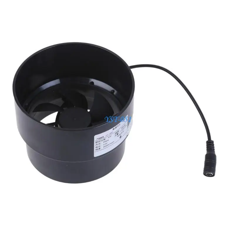 

E15A Powerful 12V Ventilation Exhaust Fan 110mm-100mm for Home Outdoor Use with Low Noise Level Odor Extraction Energy Saving