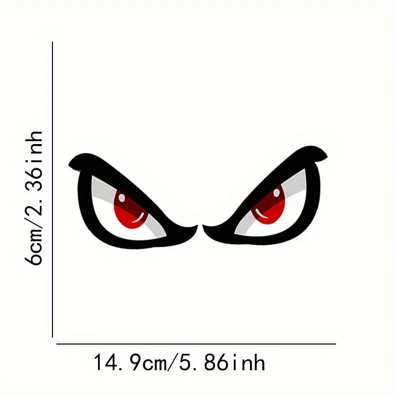 1pc shark pattern sticker, eye rearview mirror, car reflective sticker, motorcycle sticker, easy to install or remove, no residu image 4