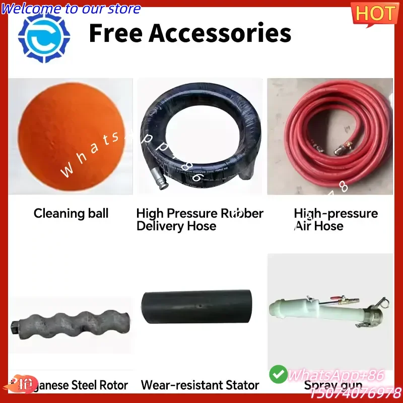 2026 511 Mortar Cement Spraying 5.5KW Motor Wall Plaster Machine 38mm Mortar Spray Machine Pump Motor Core Components