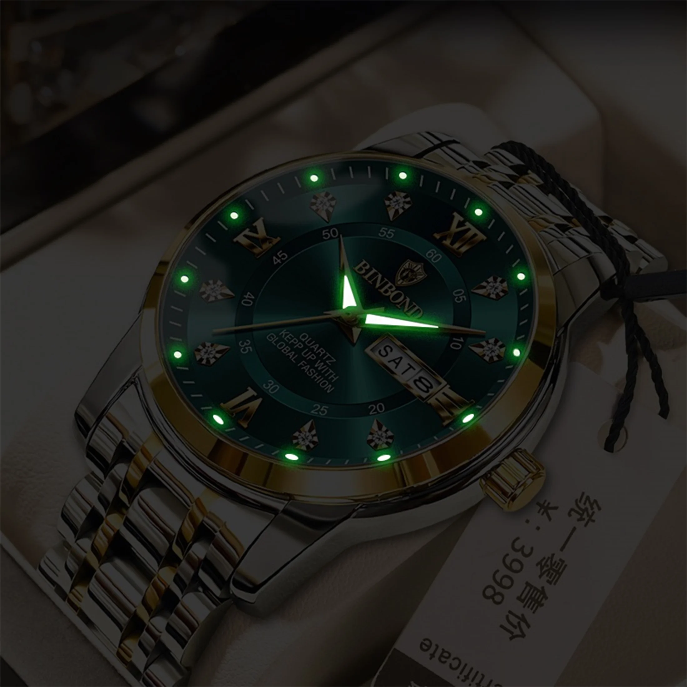 Men Watch Business Man Luxury Watch Automatic Watches Mens Luminous Waterproof Fashion Quartz Wristwatches Montre Homme 7169