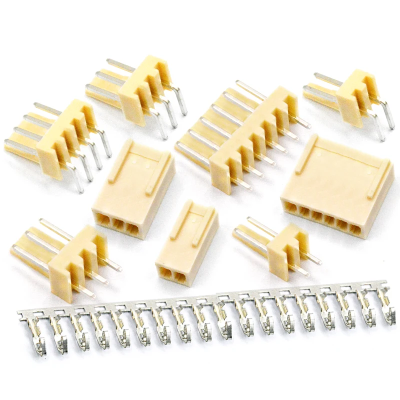 10 Sets KF2510 Right Angle or Straight Wafer Header+Housing+Crimp Terminal 2.54mm Pitch 2/3/4/5/6 Pin Connector Kits