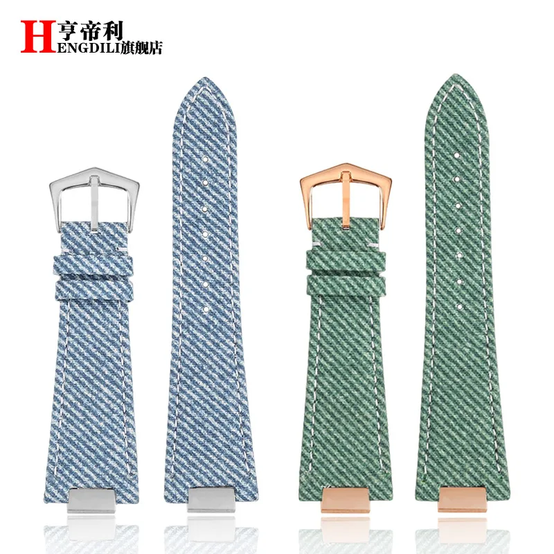 ผ้าใบคาวบอยสายนาฬิกาสําหรับ Patek Philippe Nautilus 5711 5712G สแตนเลสสตีล GRAIN นาฬิกาผู้ชายสร้อยข้อมือ