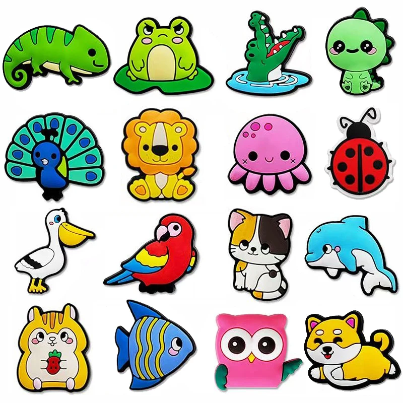 Animais bonitos Sapato Encantos Pin para Crocs, Acessórios DIY, Pulseira Decoração, Crianças, Mulheres Festa, Presentes de Natal, Venda, 1Pc