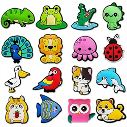 Sale 1Pcs Cute Animals Shoe Charms Pin for Crocs Accessories DIY Shoe Wristband Decoration Kids Women Party X-mas Gifts