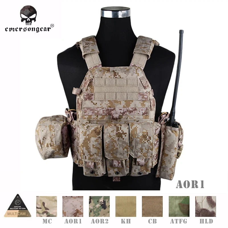 

Тактический боевой жилет Emersongear LBT6094A с системой MOLLE и 3 подсумками