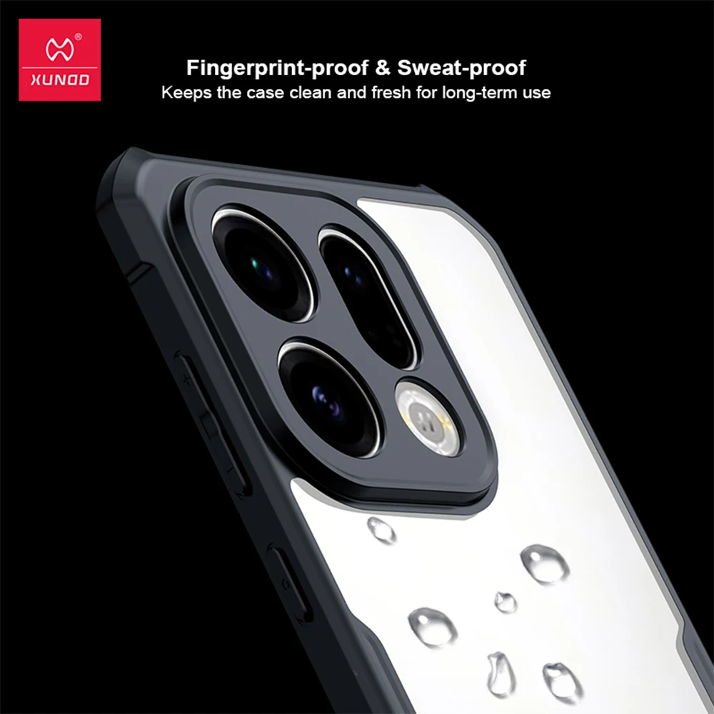 Przezroczyste etui XUNDD do OPPO Find X9 / X9 Pro, odporne na upadki i wstrząsy, przezroczysta osłona z bumperem, wysokiej jakości ochronne etui na telefon. — zdjęcie produktu 5