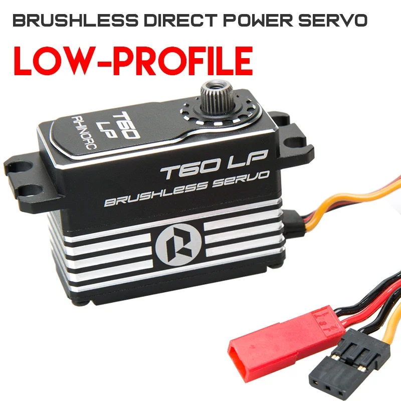 New T60LP SMART 17V Brushless Servo 66KG 0.083s Low Profile of RhinoRC | 4-Pole Motor Steel Gears Triple Bearings