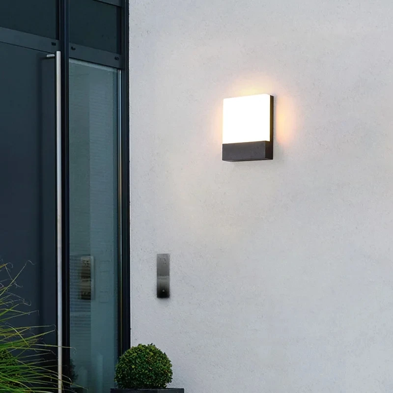 Minimalist ultra bright wall lamp outdoor waterproof IP65 villa courtyard entrance Entryway garden wall lamp outdoor decoration