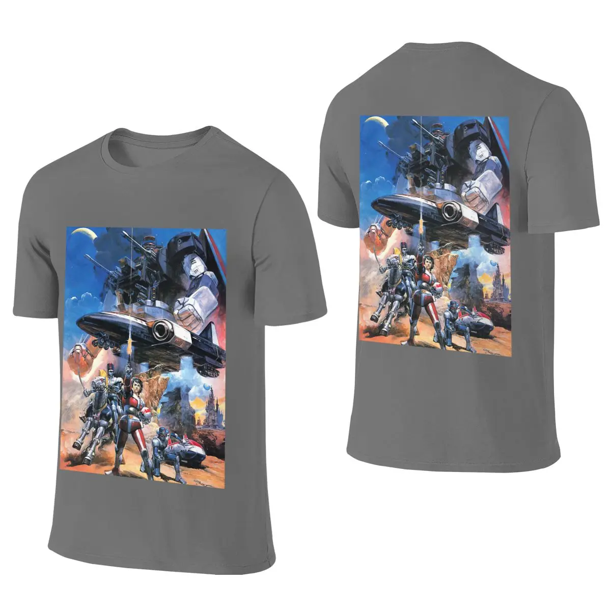 Saber Rider Poster HD Versatile Reversible T-shirt Retro Minimalist Seamless Splicing Tees