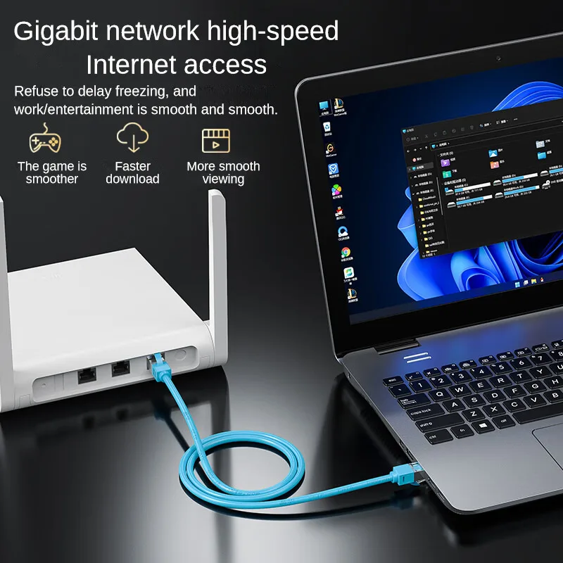 Cat6 STP Ethernet Cable RJ45 Double Shielded Pure Copper Gigabit Network Cable 1000Mbps for Router Modem PC Smart TV Game Consol
