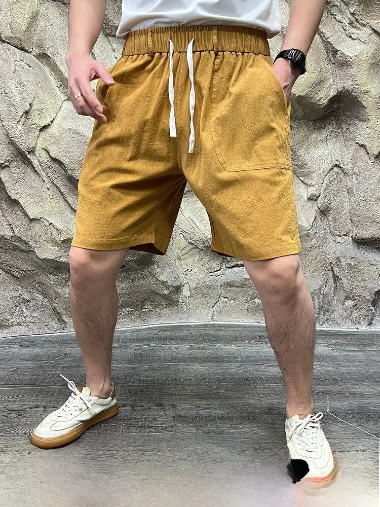 

Faionable Breathable Cotton Linen Blend Men's orts Summer New Arrival Line Comfortable Skin-Friendly Casual Pants