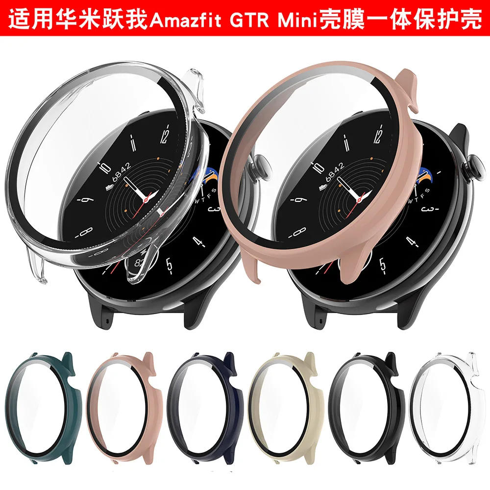 PC+Glass Protective Case For Huami Amazfit GTR Mini Full Screen Protector Shell Cover