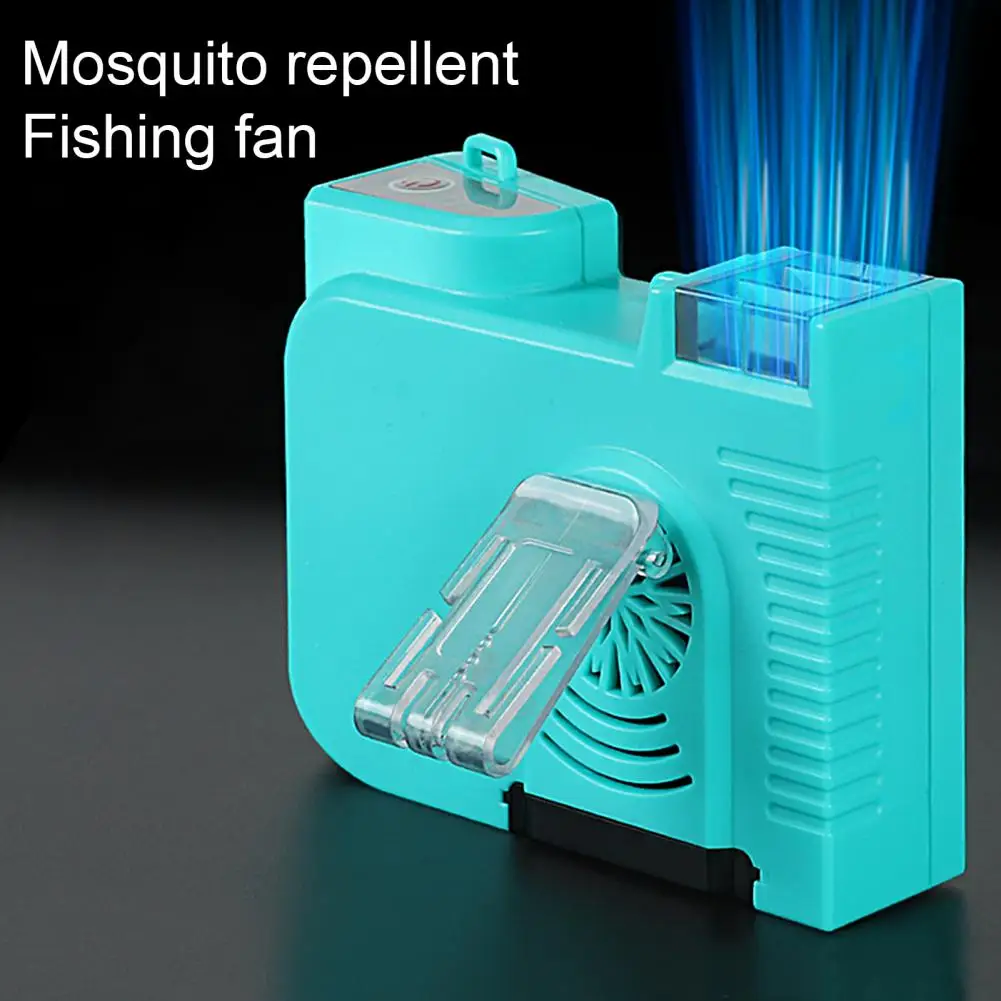 Fishing Fan USB Charging Rechargeable Low Noise Quick Cooling 2200mAh Strong Wind Waist Belt Fan for Fishing